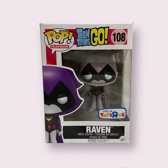 Funko Pop Television Teen Titans Go! Raven 108 Toys R Us Exclusive DC Comics WB - Picture 1 of 7